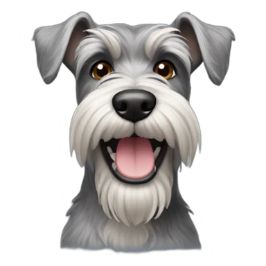 Schnauzer dog smiling sticker