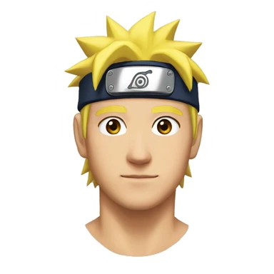 Naruto without forehead band sticker