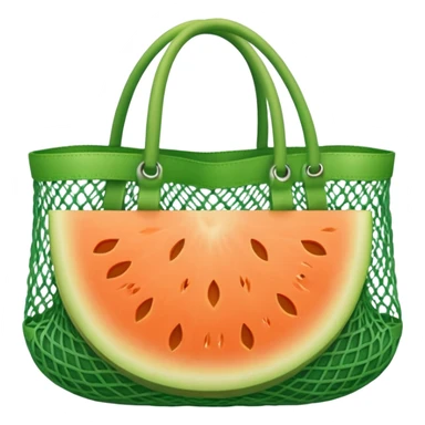 net bag,  mesh storage bag, tote bag, stored with melon it has two knited handles as bag itself sticker