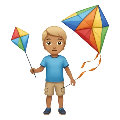 child with kite,Kite Flyers, big kite. sticker