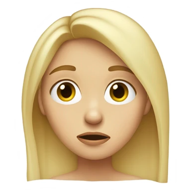 Blonde girl crying  sticker