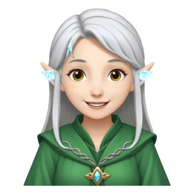 Frieren the female elf mage with silver hair without stone sticker