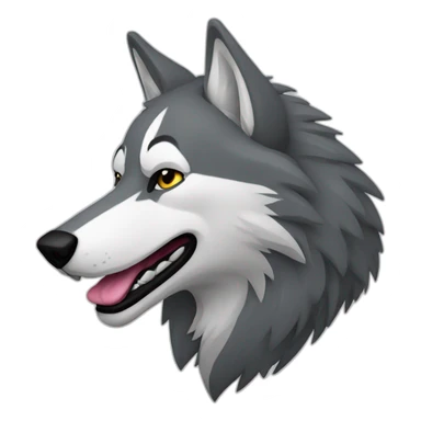 Lobo gris aullando sticker