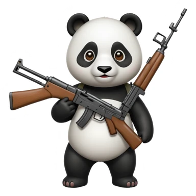 PANDA WITH AK47 sticker