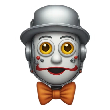 robot clown sticker