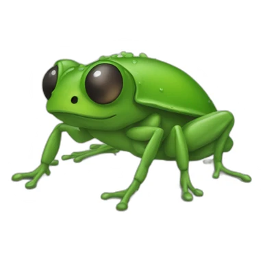 Mouche sur grenouille sticker