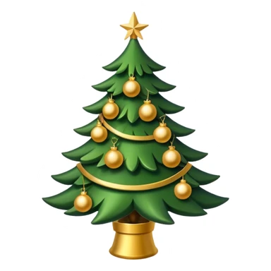 Christmas tree with Gold decorations sticker