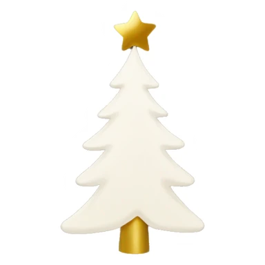 white christmas tree with beige/gold ornaments and a beige/gold star sticker