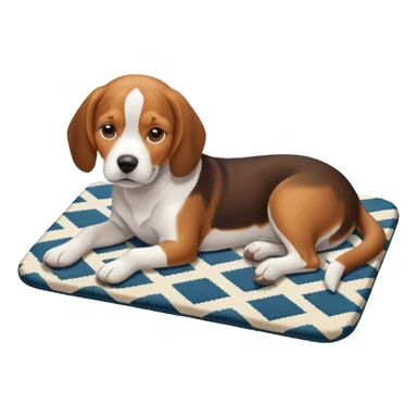 Beagle dog resting room isometric sticker