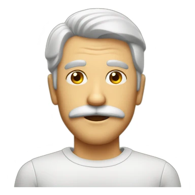 funny man with small mustache sticker