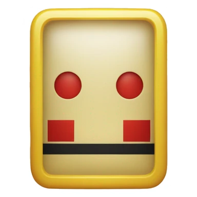 a black and red rectangle with a medium size yellow circle in the middle sticker