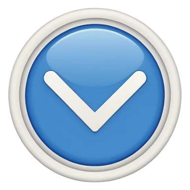 Emoji de verificación azul de tik tok pero que no salga la puntita de la verificación de la tilde que salga todo redondo  sticker