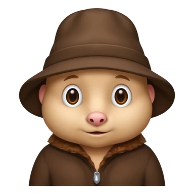 mole wearing a hat sticker