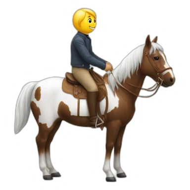 chat sur un cheval sticker