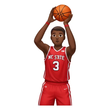 Nc state basketball player shooting a three sticker