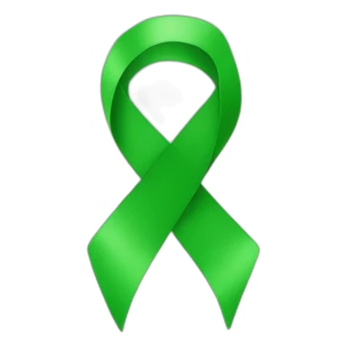 Green ribbon in a loop sticker
