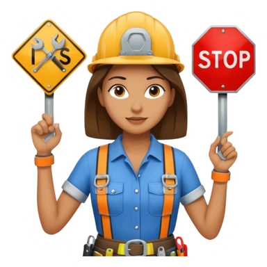 Street Sign Maker woman sticker