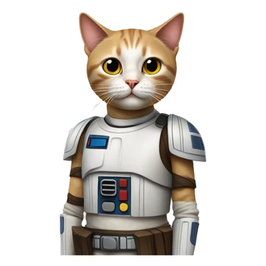 cat at a star wars birthday party sticker