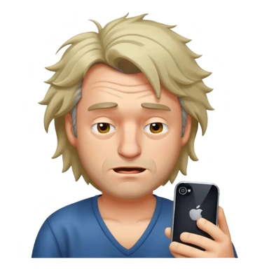 Drunk man who doesn’t know how to work iphone sticker