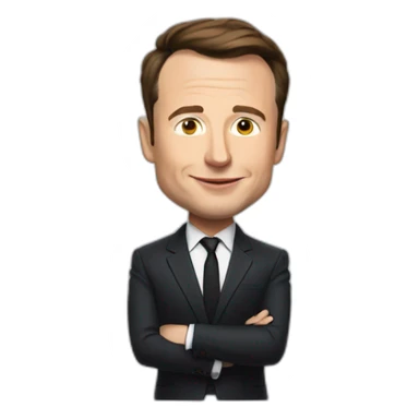 macron elon musk sticker