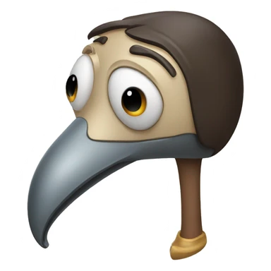 Pinocchio with a long nose and mustache sticker