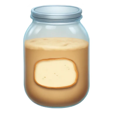 bubbly sourdough starter in aesthetic jar sticker
