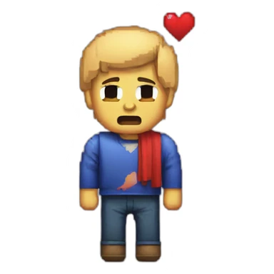 losing hearts 8 bit sticker