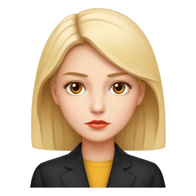 Polite, put-together, and observant. Always seems like they’re mentally five steps ahead. woman seriuos composed sleek
more dinamic emoji  sticker
