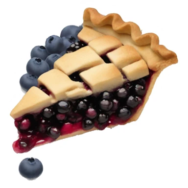 Pie with blueberrys sticker