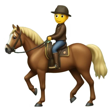 Riding horse in the wood  sticker