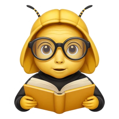 bees with books with opticals sticker