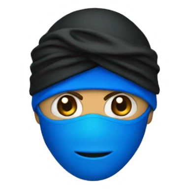 hacker with blue wear with black turban sticker