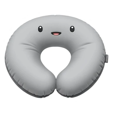 A plush travel pillow with gentle cushioning that wraps comfortably around the neck. sticker