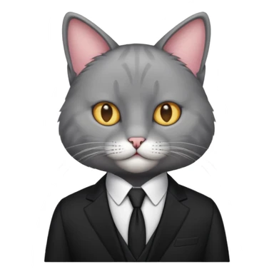The cat went in a suit
 sticker