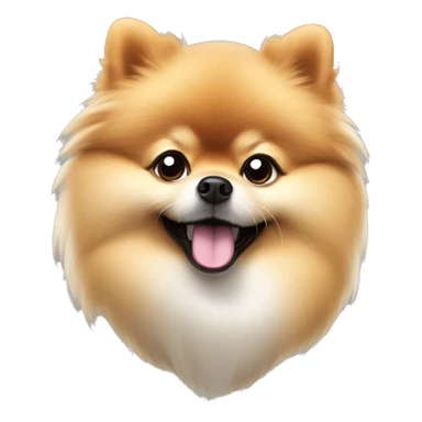 A Pomeranian farting out sparkles ￼ sticker
