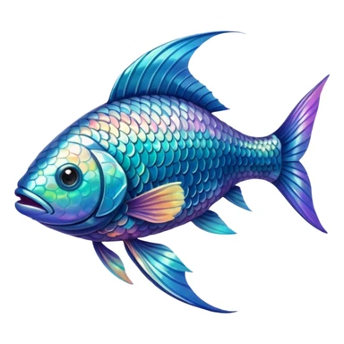 High resolution of  full body fish sticker