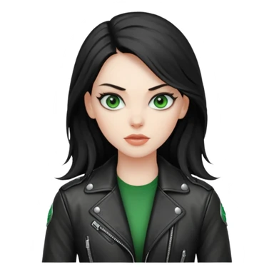 Biker Girl
Black Long Hair
Green Eyes sticker