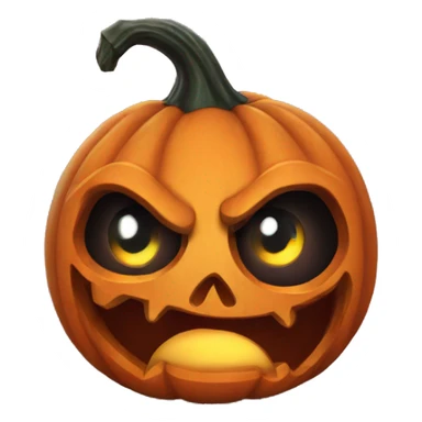 scared halloween pumpkin sticker