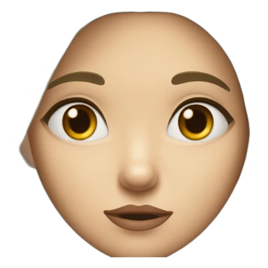 A girl with a wolf short hair and a big sleepy sharp eye a small perfect mouth and a perfect nose with a oval face  sticker
