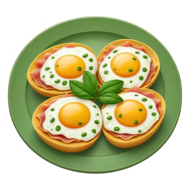 Huevos con llemas verdes con jamon verde sticker