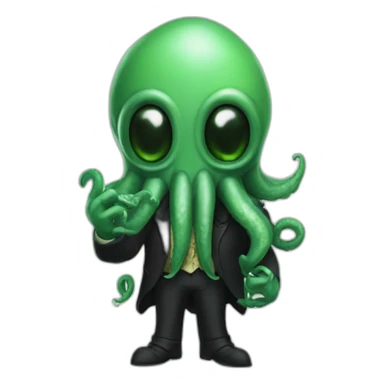 Fancy Human cthulhu thumb up sticker