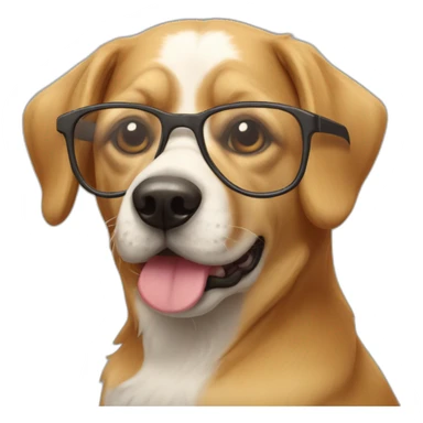 Chien avec lunettes de soleil sticker
