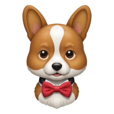Dog with a bow tie sticker