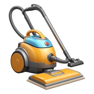 vacuum cleaner cleaning dust from a carpet, visible dust particles being sucked in, soft fabric carpet texture, modern household appliance, dynamic suction effect, 3D cartoon style, mobile game icon style, centered composition, clean background, no people, no animals, no text, no watermark

 sticker