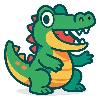 bambardino crocodilo in vibrant toon style sticker