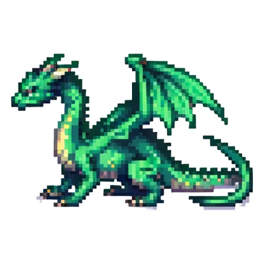 Skinny Green emerald Dragon  sticker