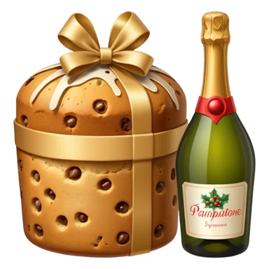 Panettone regali spumante natale sticker