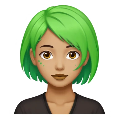 Neon  ,green ,Haired People  sticker