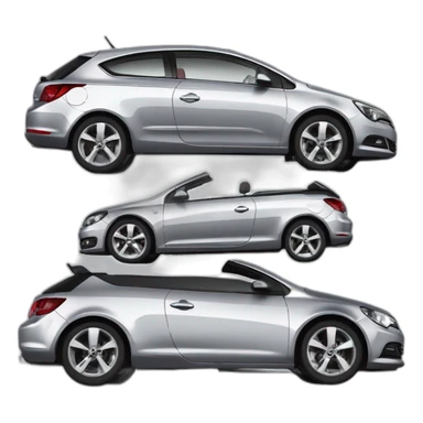 Opel astra j 2011 hatchback accident witb a volkswagen passat b6 2010 cabrio sticker