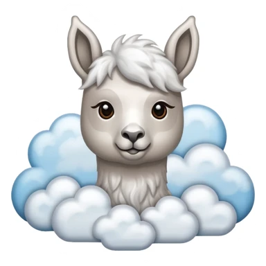 cloud patterned lama sticker